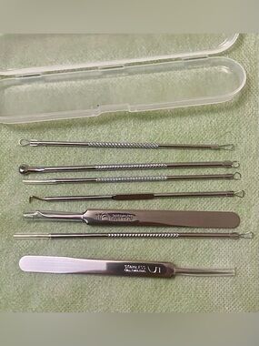 Stainless Steel Blackhead and Comedone Extractor Set